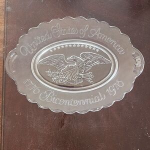 Avon Clear Glass Bicentennial Decorative Plate